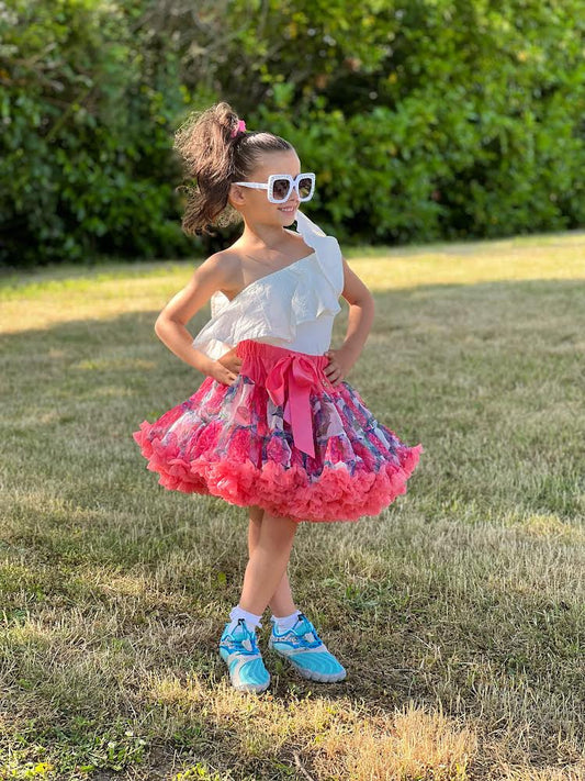 Spódniczka LaVashka Floral - Lody truskawkowe