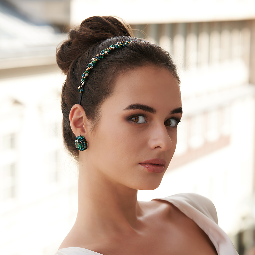 Aura Gold Emerald - opaska