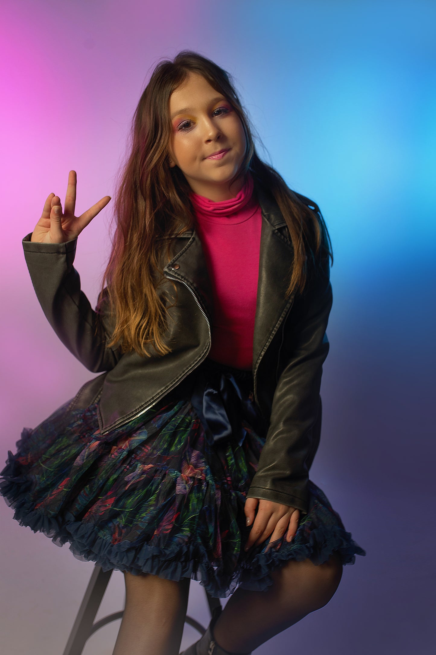 Spódniczka LaVashka Floral - Atrament