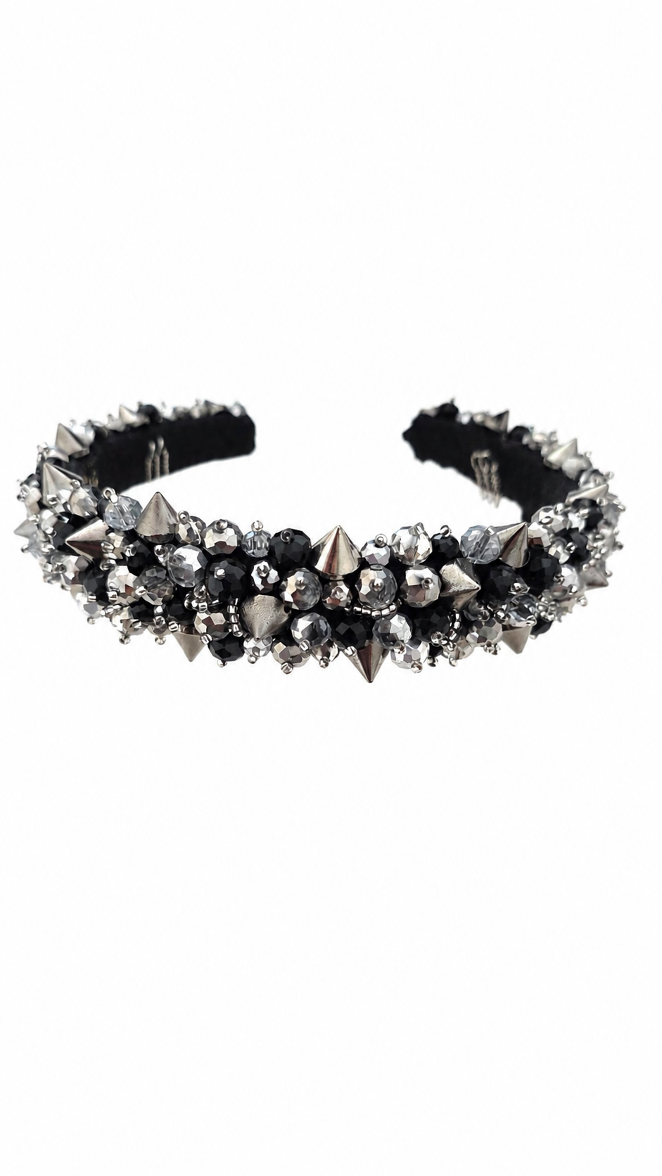 Glam Rock Liberty Narrow Black Silver - Opaska