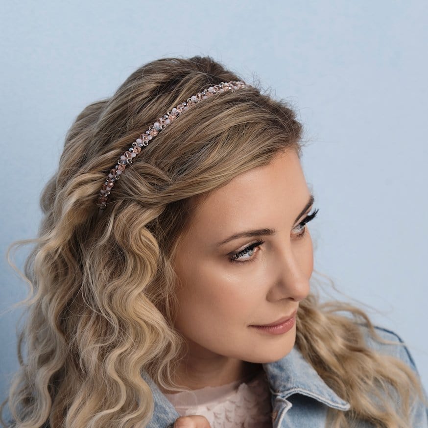 Aura Silver pink - opaska - LaVashka.com