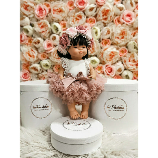 Spódniczka LaVashka dla lalek- spódniczka Doll - Pudrowy Róż