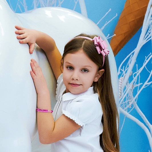 Emma Pudrowy róż - opaska - LaVashka.com