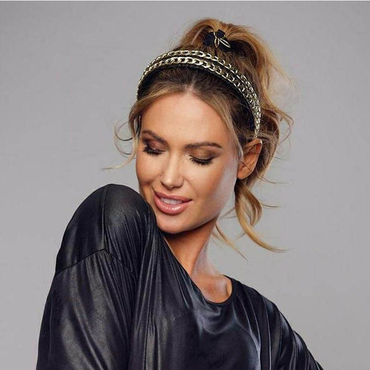 GlamRock Carmen Golden star - opaska - LaVashka.com