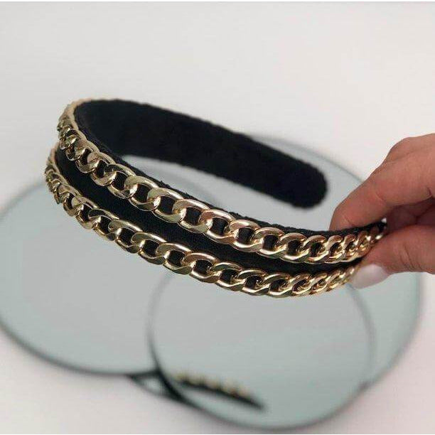 GlamRock Carmen Golden star - opaska - LaVashka.com