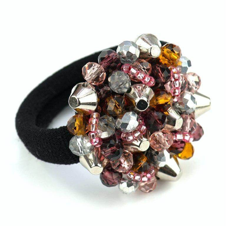 GlamRock Cleo II Dusty pink małe ćwieki - gumka duża - LaVashka.com