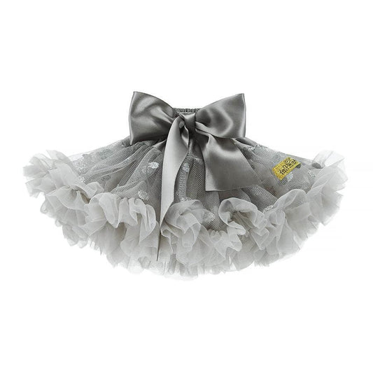 Spódniczka LaVashka dla lalek - spódniczka Doll - Grafit Srebrny Groszek - LaVashka.com