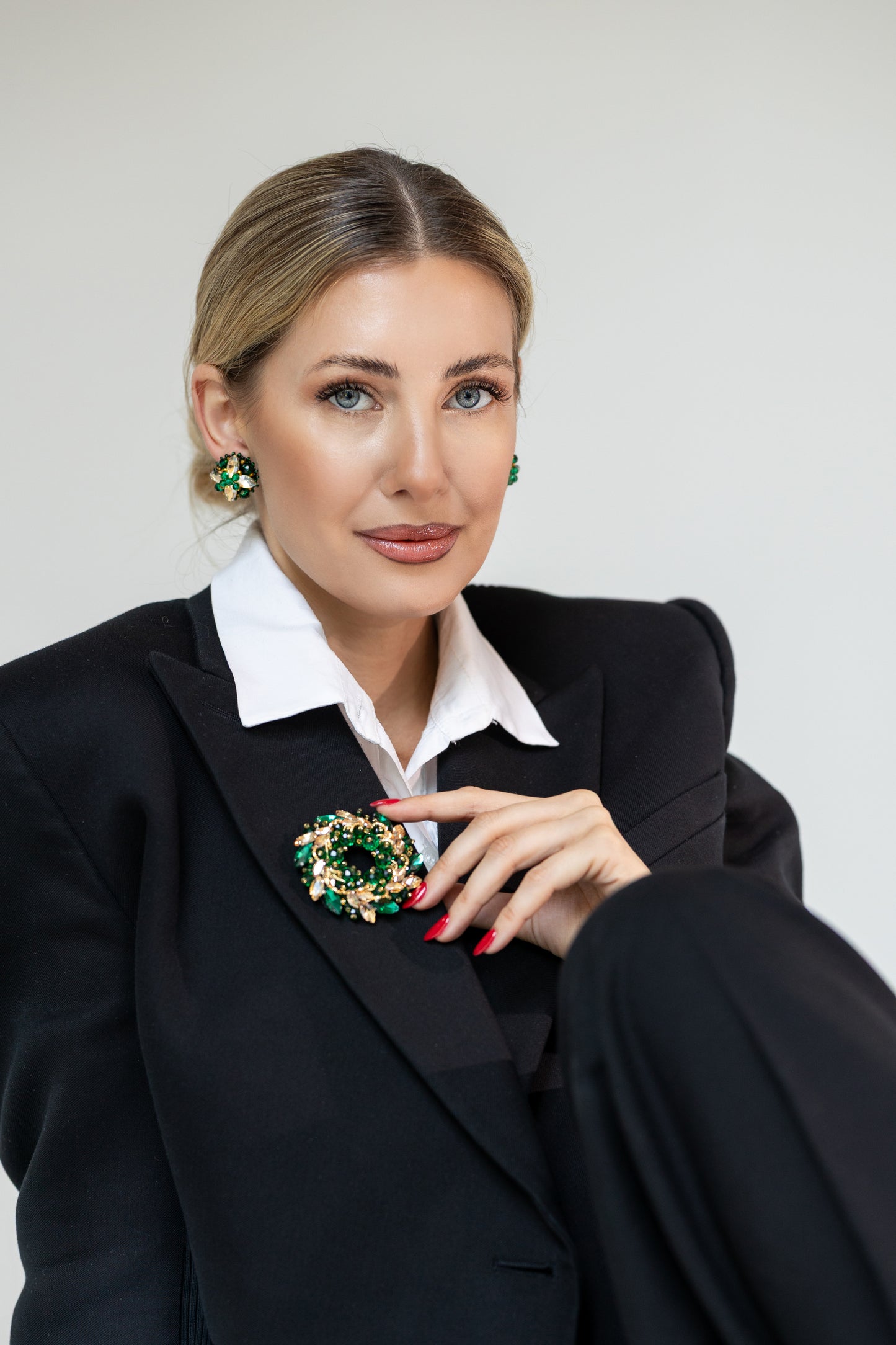 Azzura Emerald - Broszka