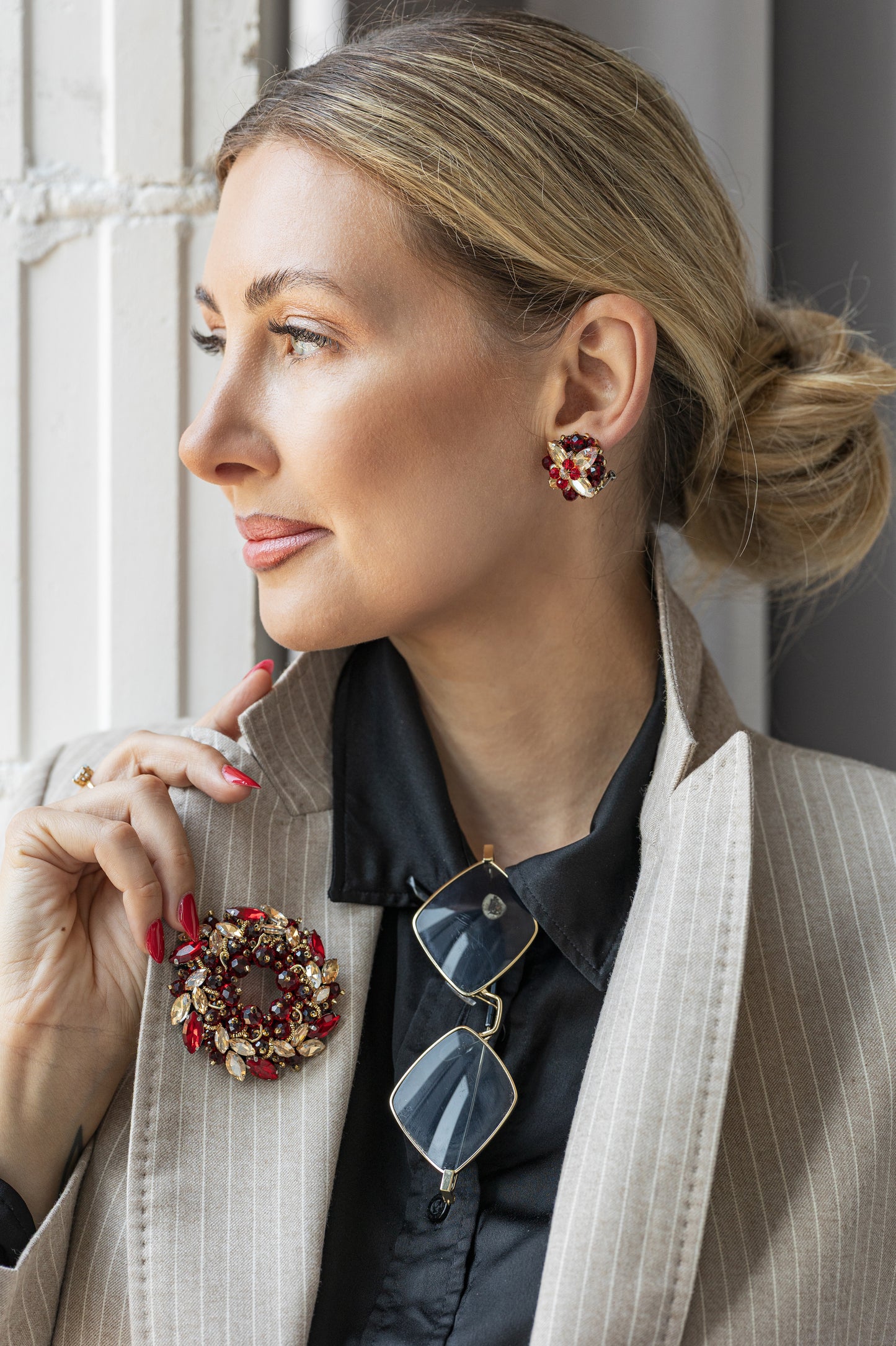 Azzura Ruby - Broszka
