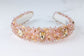 Zestaw Liberty Pink Champagne - Opaska & Kolczyki