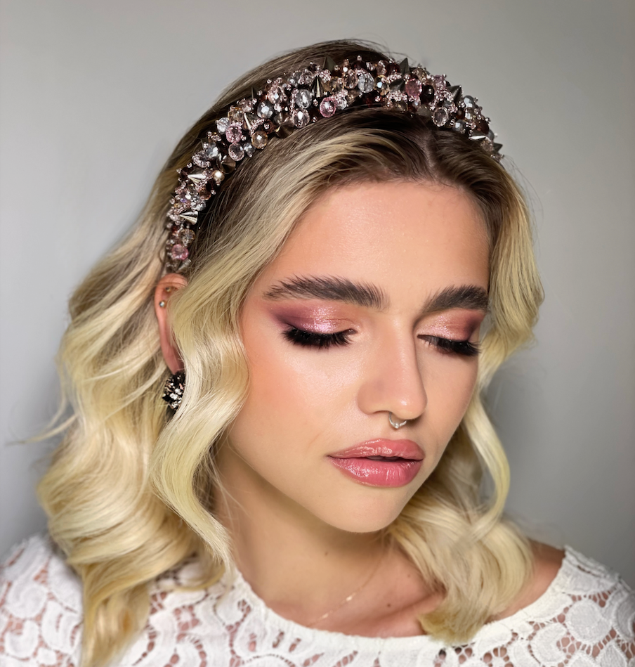 GlamRock Liberty narrow Dusty pink - opaska