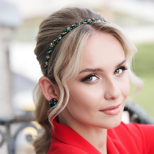 Aura Gold Emerald - opaska