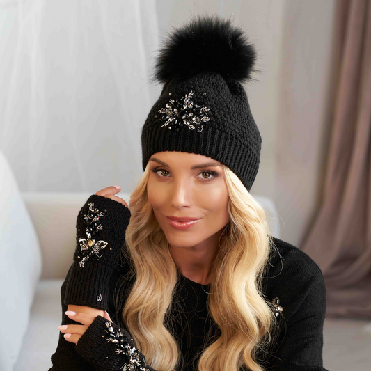 Zestaw Black - Black silver z czapką -15%