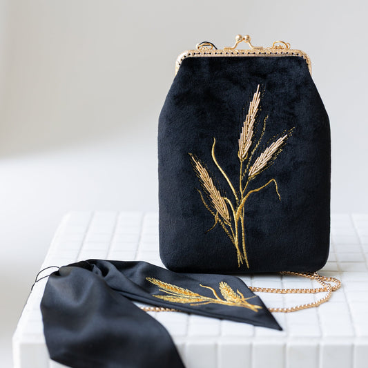 Zestaw Venezia Ceres Noir Gold - Torebka i Krawatka