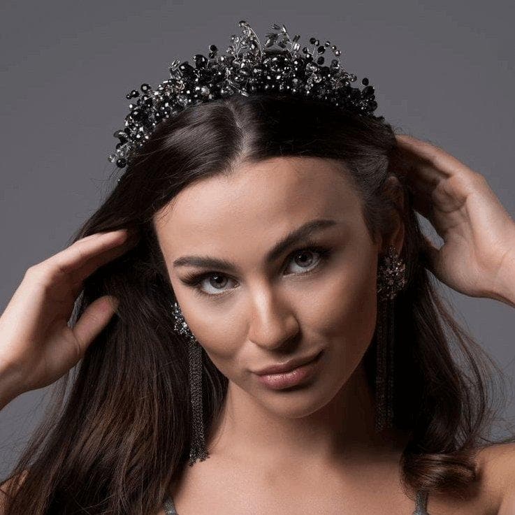 Valentina Black silver - Opaska - LaVashka.com